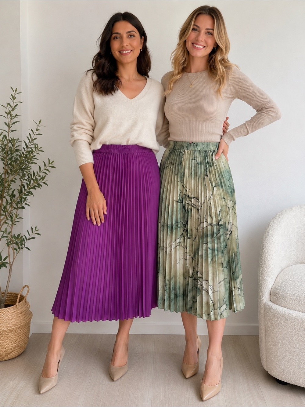 🌺SOLD🌺 Pleated Midi Skirt 2pcs bundle